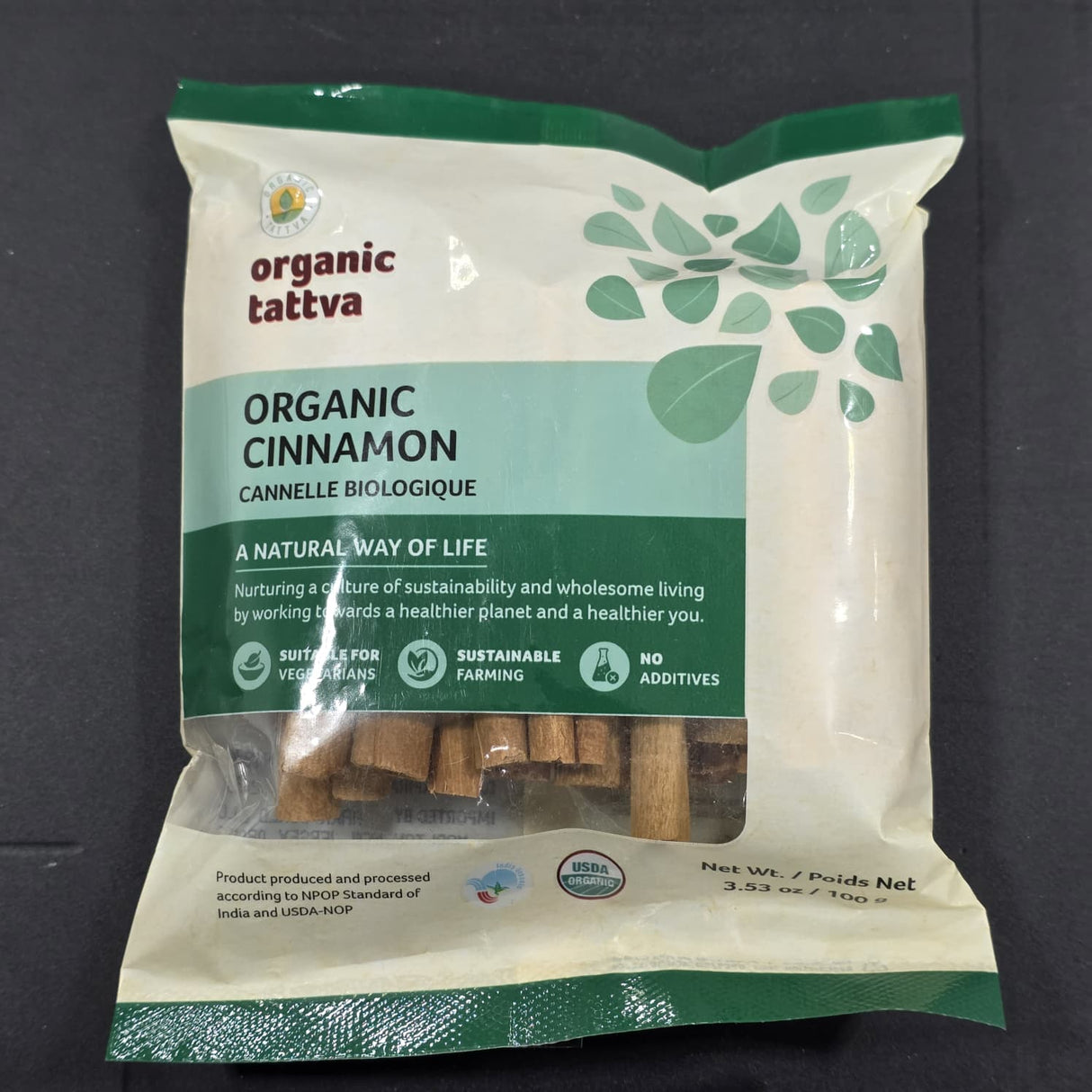 Organic Tattva Cinnamon 100G