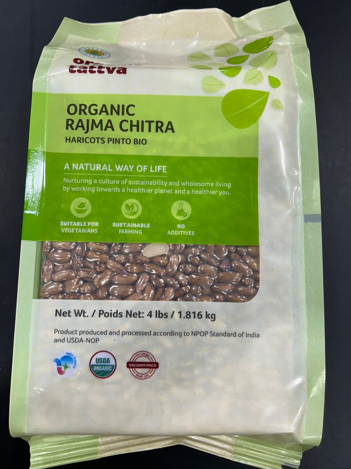 Organic Tattva Rajma Chitra 1.8Kg