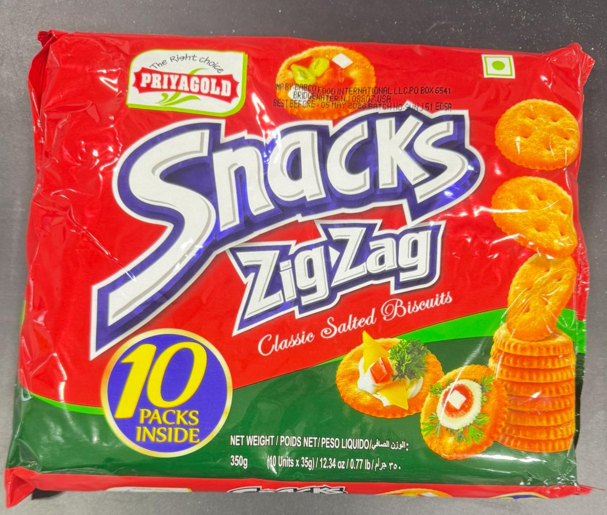 PGLD SNACKS ZIGZAG 10