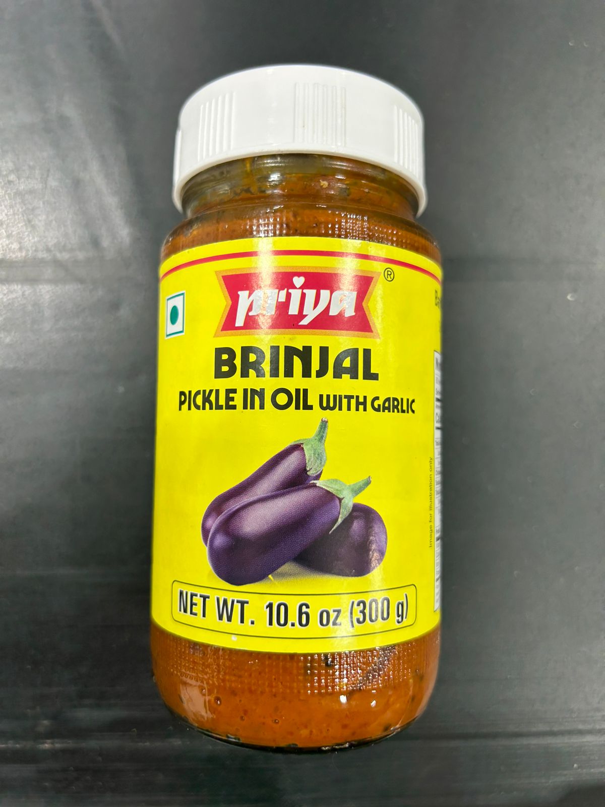 Priya Brinjal Pickle With Garlic 300G