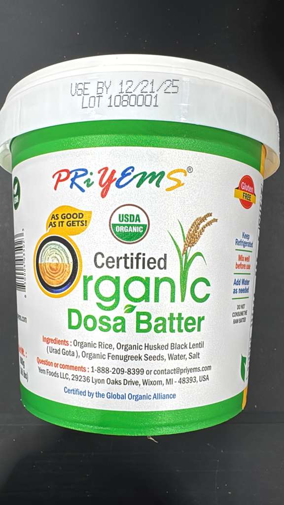 PRIYEMS ORG DOSA BATTER