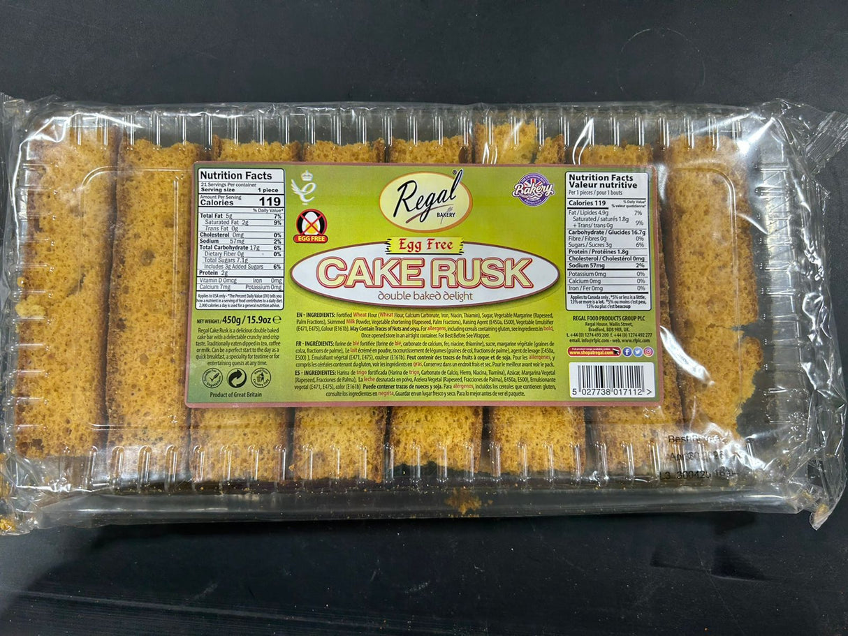 REGAL CAKE RUSK EGGFREE 450G