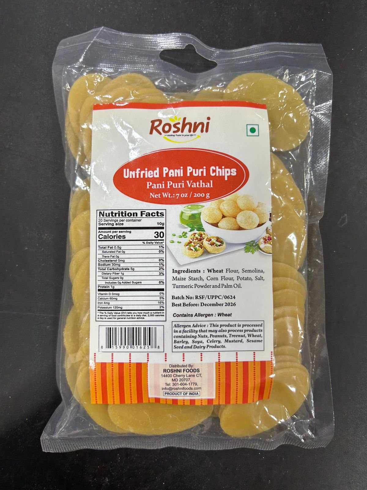ROSHNI PANIPURI VATHAL 200G