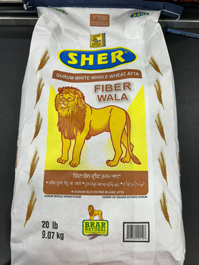 SHER WHOLE WHEAT ATTA 20LB