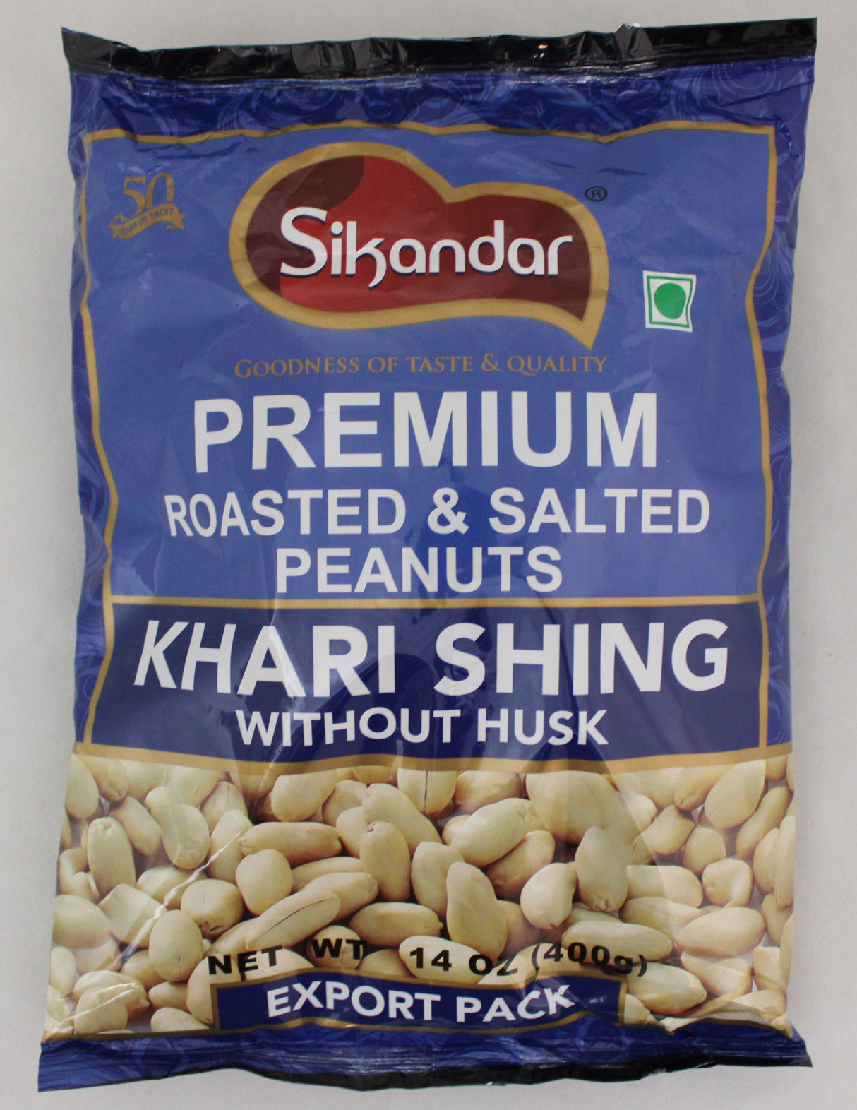 Sikandar Roasted Salted Peanuts Without Husk (Khari Sing) 14.1 OZ