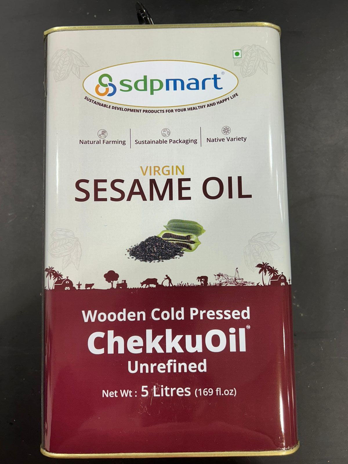 SDP SESAME CHEKKU OIL - 5 LTR
