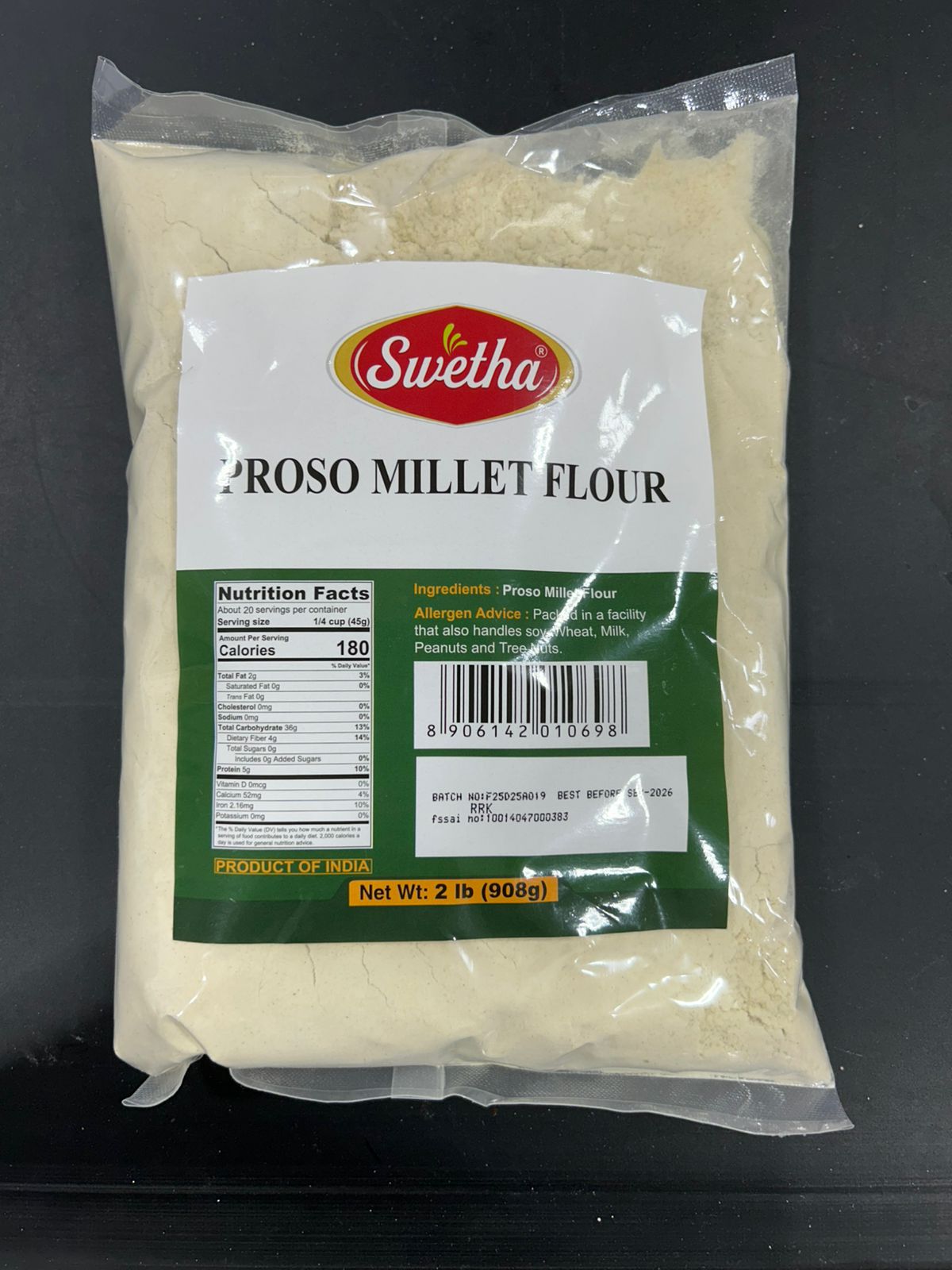 Sweatha PROSO MILLET FLOUR 2LB