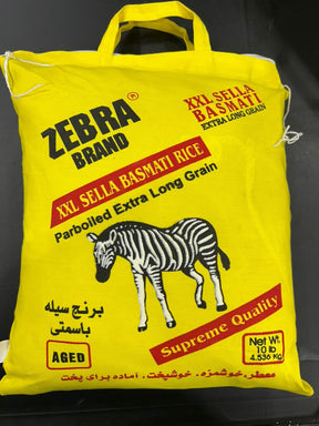 ZEBRA SELLA BASMATI RICE 10LB